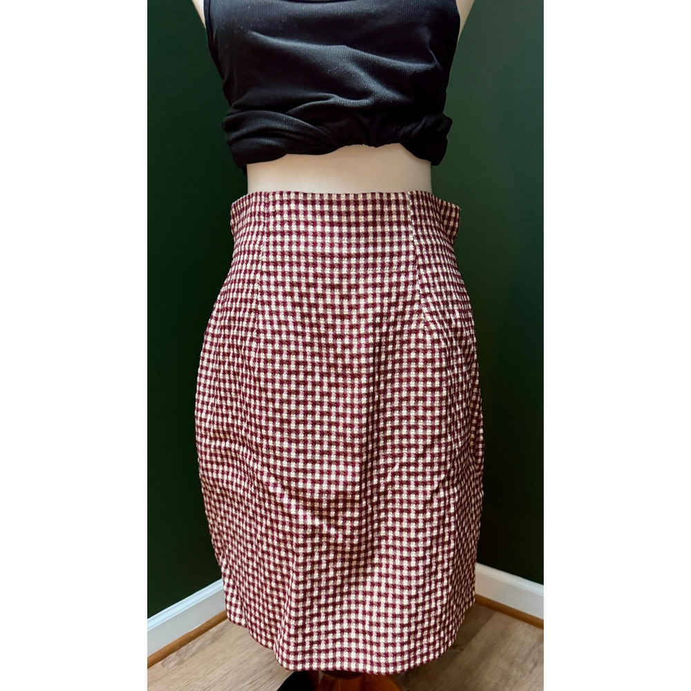 Vintage Rampage Gingham High Waist Fitted Pencil Skirt‎ Women's Size 11